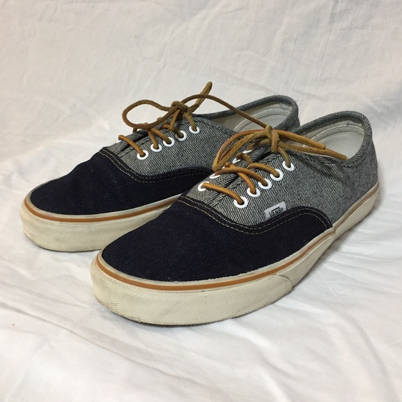 two tone denim vans